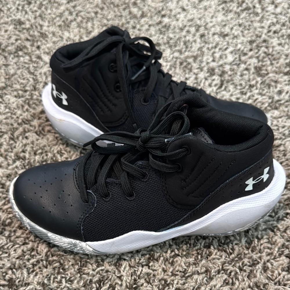 Under Armour Kids Black and White Sneakers